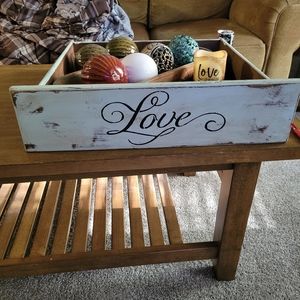 Drawer that says love